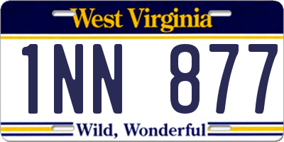 WV license plate 1NN877