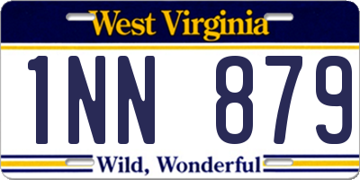 WV license plate 1NN879