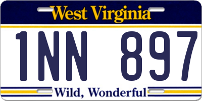 WV license plate 1NN897