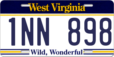 WV license plate 1NN898