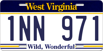 WV license plate 1NN971