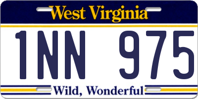 WV license plate 1NN975