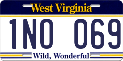 WV license plate 1NO069