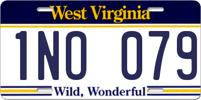 WV license plate 1NO079