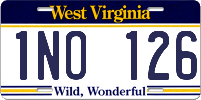 WV license plate 1NO126