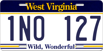 WV license plate 1NO127