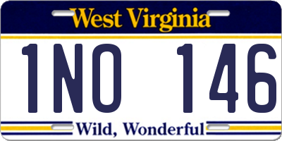 WV license plate 1NO146