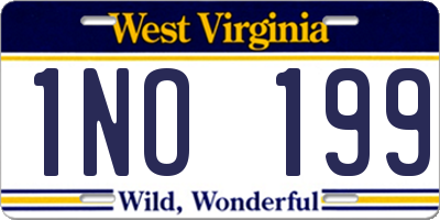 WV license plate 1NO199