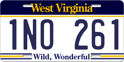 WV license plate 1NO261