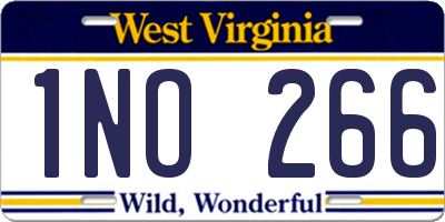 WV license plate 1NO266