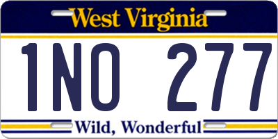 WV license plate 1NO277