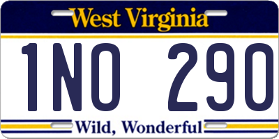 WV license plate 1NO290