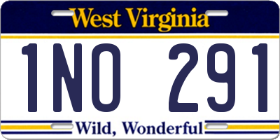 WV license plate 1NO291