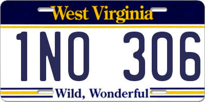 WV license plate 1NO306