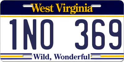 WV license plate 1NO369