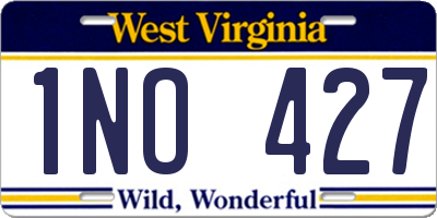 WV license plate 1NO427
