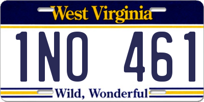 WV license plate 1NO461