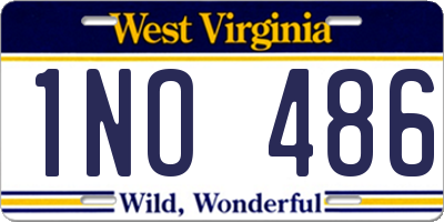 WV license plate 1NO486