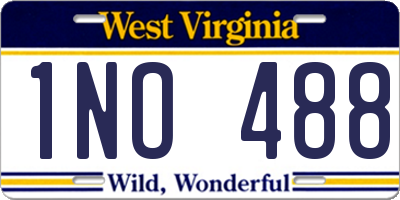 WV license plate 1NO488
