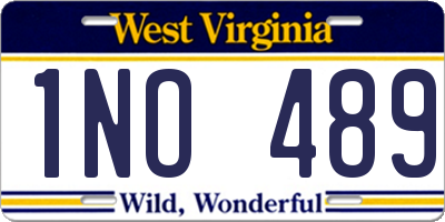 WV license plate 1NO489