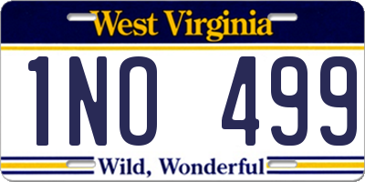 WV license plate 1NO499