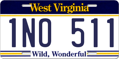 WV license plate 1NO511