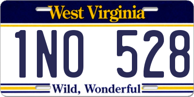 WV license plate 1NO528