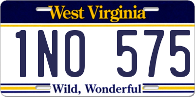 WV license plate 1NO575