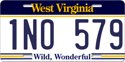 WV license plate 1NO579