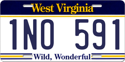 WV license plate 1NO591