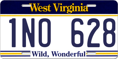 WV license plate 1NO628