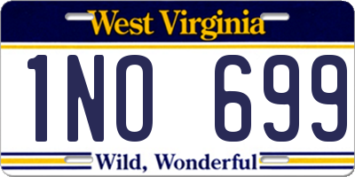 WV license plate 1NO699