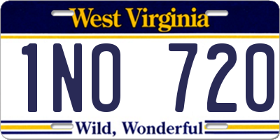 WV license plate 1NO720