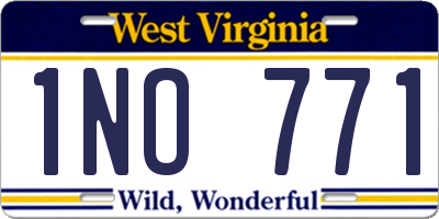 WV license plate 1NO771