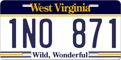 WV license plate 1NO871