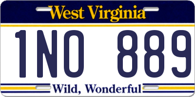 WV license plate 1NO889