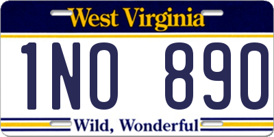 WV license plate 1NO890