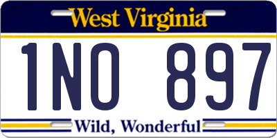 WV license plate 1NO897