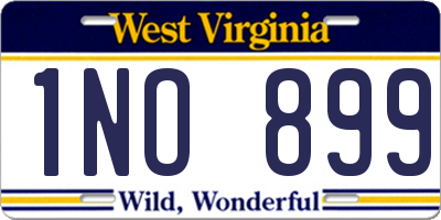 WV license plate 1NO899