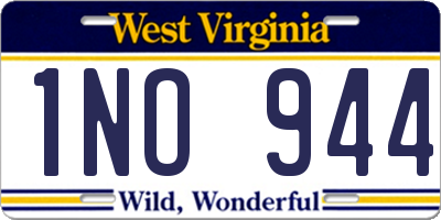 WV license plate 1NO944