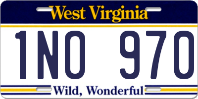 WV license plate 1NO970