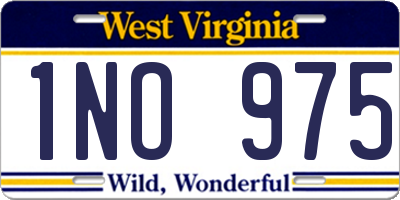 WV license plate 1NO975