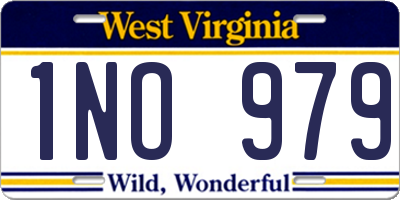WV license plate 1NO979