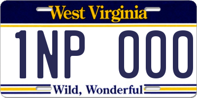 WV license plate 1NP000