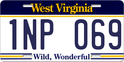 WV license plate 1NP069
