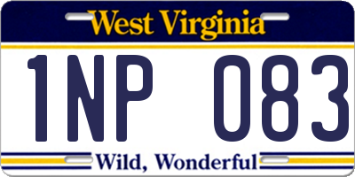 WV license plate 1NP083