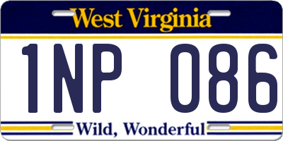 WV license plate 1NP086