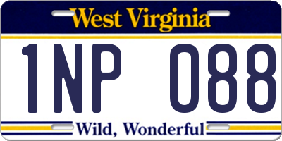 WV license plate 1NP088