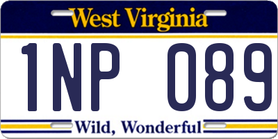 WV license plate 1NP089