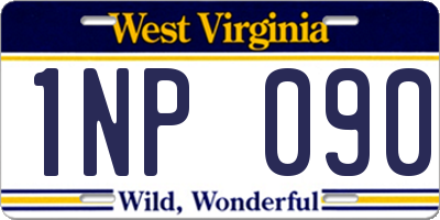 WV license plate 1NP090